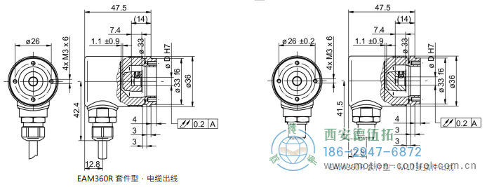 EAM360-K - SSI磁式絕對(duì)值重載編碼器外形及安裝尺寸(編碼器套件) - 西安德伍拓自動(dòng)化傳動(dòng)系統(tǒng)有限公司