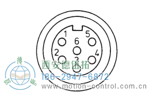 RI36-O實(shí)心軸光電增量通用編碼器外形及安裝尺寸(電氣連接 M16 連接器 Binder，6 腳) - 西安德伍拓自動化傳動系統(tǒng)有限公司